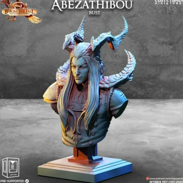 Abezathibou Bust - Miniature Marvels: Airplane Models & Painted Dice* Shop All