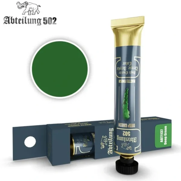 Clearance Abteilung 502: Acrylic Tube - Deep Green LTG AK-ABT1137 - Miniature Marvels: Airplane Models & Painted Dice Paint
