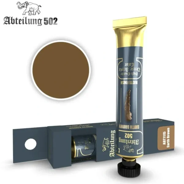 Clearance Abteilung 502: Acrylic Tube - Earth Brown LTG AK-ABT1115 - Miniature Marvels: Airplane Models & Painted Dice Paint