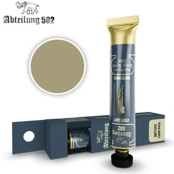 New Abteilung 502: Acrylic Tube - Light Grey LTG AK-ABT1143 - Miniature Marvels: Airplane Models & Painted Dice Paint