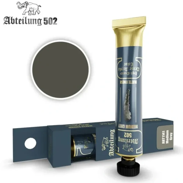 Sale Abteilung 502: Acrylic Tube - Medium Grey LTG AK-ABT1141 - Miniature Marvels: Airplane Models & Painted Dice Paint