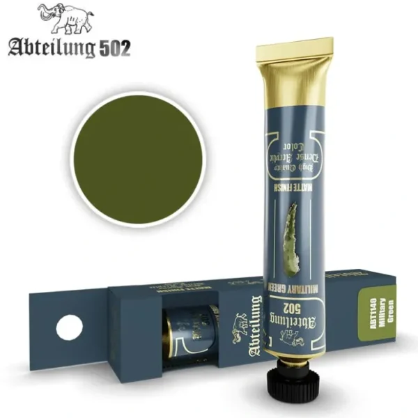 Best Sale Abteilung 502: Acrylic Tube - Military Green LTG AK-ABT1140 - Miniature Marvels: Airplane Models & Painted Dice Paint