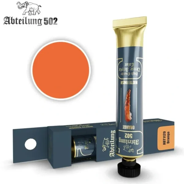 New Abteilung 502: Acrylic Tube - Orange LTG AK-ABT1120 - Miniature Marvels: Airplane Models & Painted Dice Paint