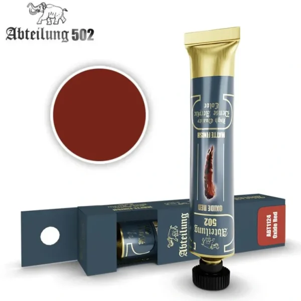 Best Abteilung 502: Acrylic Tube - Oxide Red LTG AK-ABT1124 - Miniature Marvels: Airplane Models & Painted Dice Paint