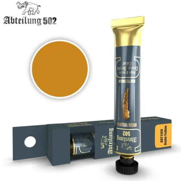 Discount Abteilung 502: Acrylic Tube - Oxide Yellow LTG AK-ABT1109 - Miniature Marvels: Airplane Models & Painted Dice Paint