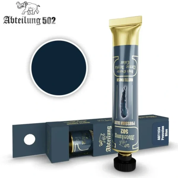 Online Abteilung 502: Acrylic Tube - Prussian Blue LTG AK-ABT1134 - Miniature Marvels: Airplane Models & Painted Dice Paint