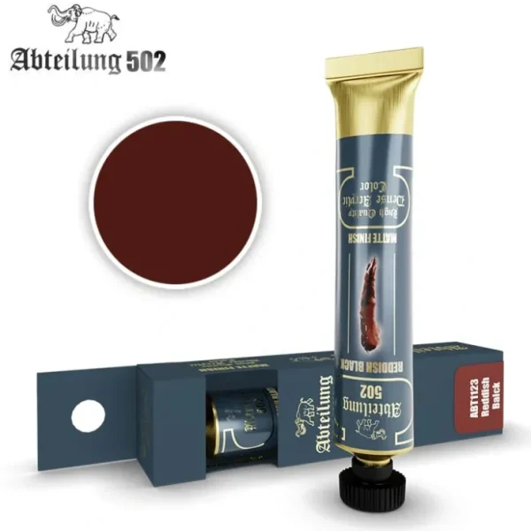 Best Abteilung 502: Acrylic Tube - Reddish Black LTG AK-ABT1123 - Miniature Marvels: Airplane Models & Painted Dice Paint