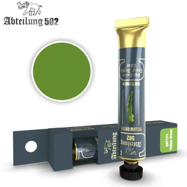 Cheap Abteilung 502: Acrylic Tube - Yellow Green LTG AK-ABT1111 - Miniature Marvels: Airplane Models & Painted Dice Paint