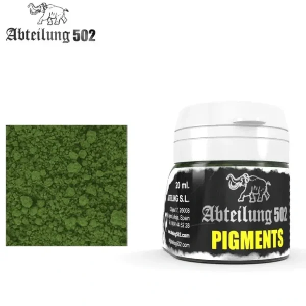 Discount Abteilung 502: Pigments - Fresh Moss Green LTG AK-ABTP049 - Miniature Marvels: Airplane Models & Painted Dice Paint