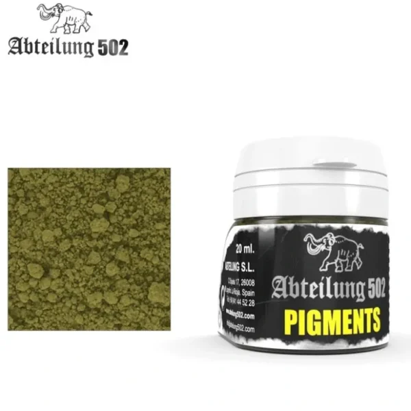 Outlet Abteilung 502: Pigments - Light Moss Green LTG AK-ABTP051 - Miniature Marvels: Airplane Models & Painted Dice Paint