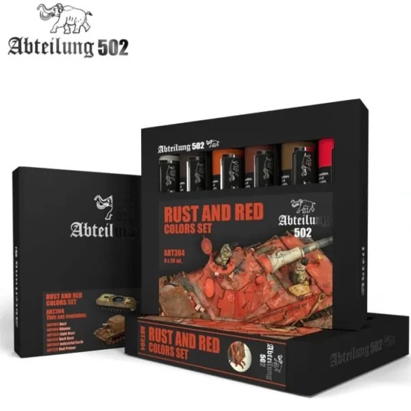 Online Abteilung 502: Rust and Red Colors Set LTG AK-ABT304 - Miniature Marvels: Airplane Models & Painted Dice Paint