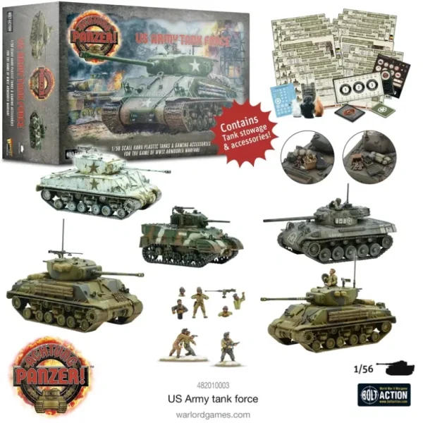 Achtung Panzer! - USA: US Army Tank Force - Miniature Marvels: Airplane Models & Painted Dice* Shop All