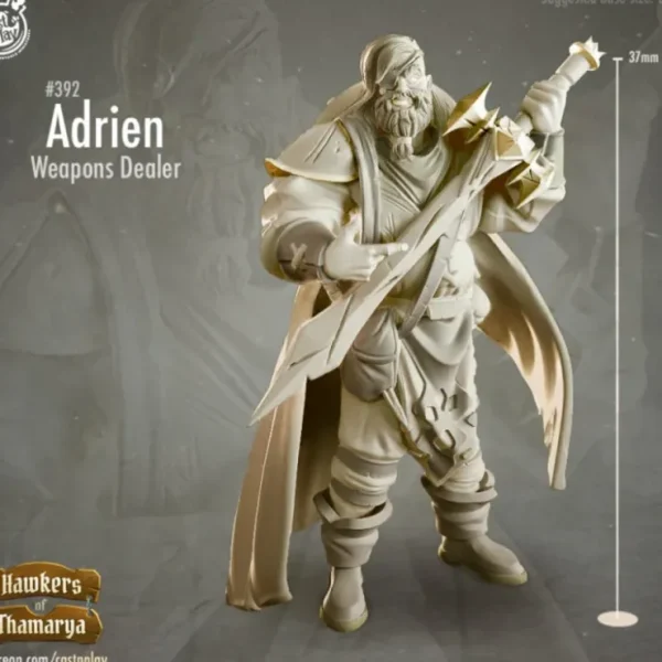 Shop Adrien The Weapons Dealer - Miniature Marvels: Airplane Models & Painted Dice Miniature