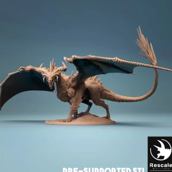 Hot Adult Black Dragon - Miniature Marvels: Airplane Models & Painted Dice Miniature