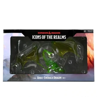 Clearance Adult Emerald Dragon: Premium Figure - D&D Icons of the Realms WZK 96064 - Miniature Marvels: Airplane Models & Painted Dice Miniature