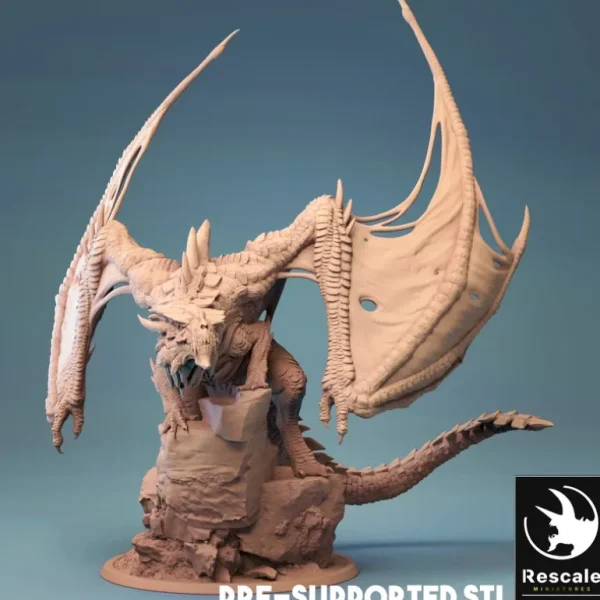 Adult Magma Dragon - Miniature Marvels: Airplane Models & Painted Dice* Miniature