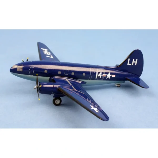 Aero Classics AC219755 1:400 US Navy Curtis C-46 - Miniature Marvels: Airplane Models & Painted Dice* Airplane Model