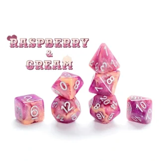 Cheap Aether Dice: "Rasberry & Cream" GKG AE157 - Miniature Marvels: Airplane Models & Painted Dice Dice