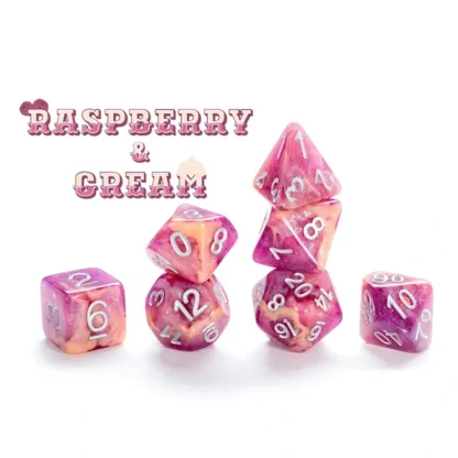 Cheap Aether Dice: "Rasberry & Cream" GKG AE157 - Miniature Marvels: Airplane Models & Painted Dice Dice