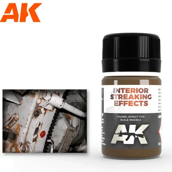 Store AFV Series: Interior Streaking Grime LTG AK-094 - Miniature Marvels: Airplane Models & Painted Dice Paint