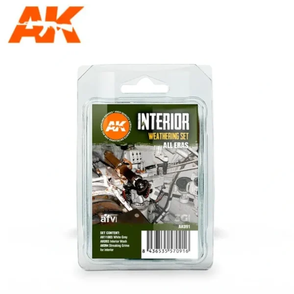 Fashion AFV Series: Interior Weathering Set LTG AK-091 - Miniature Marvels: Airplane Models & Painted Dice Paint