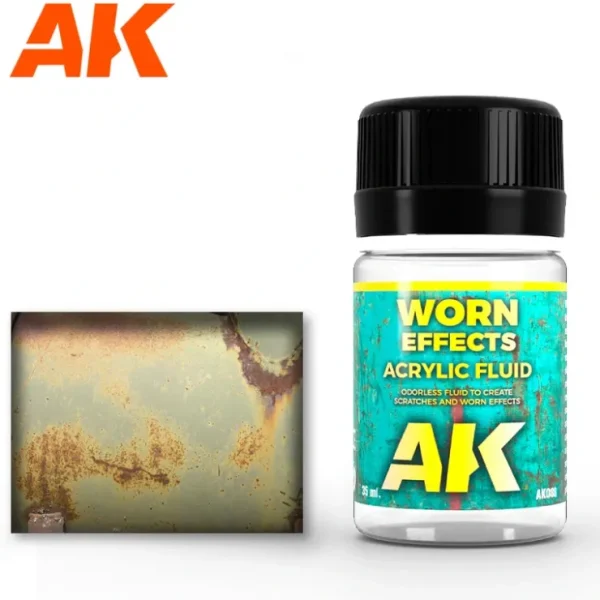 Best Sale AFV Series: Worn Effects Acrylic Fluid LTG AK-088 - Miniature Marvels: Airplane Models & Painted Dice Paint