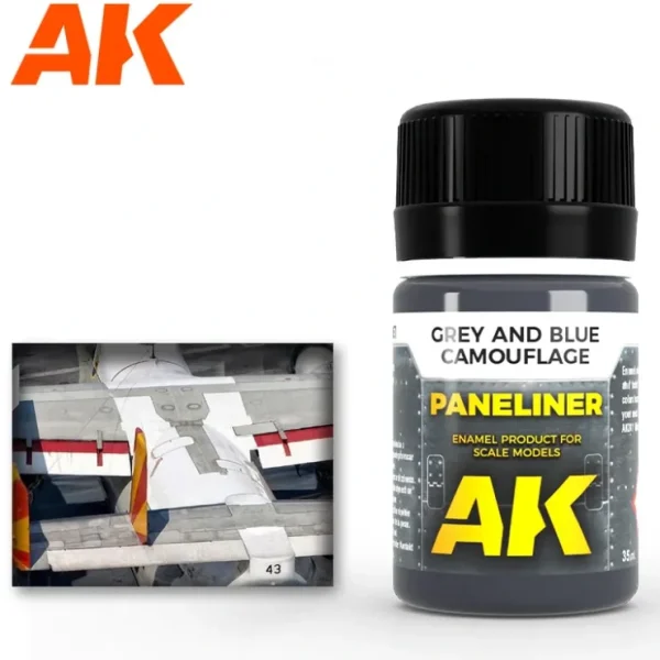 Clearance Air Series: Paneliner for Grey and Blue Camouflage 35ml LTG AK-2072 - Miniature Marvels: Airplane Models & Painted Dice Paint