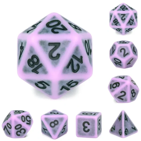 Ancient Swamp Fog Dice w/Black Numbers - Miniature Marvels: Airplane Models & Painted Dice* Shop All