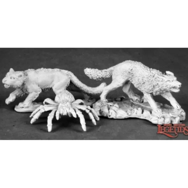 Best Sale Animal Companions II (Wolf, Cat, Spider): Dark Heaven Legends RPR 03499 - Miniature Marvels: Airplane Models & Painted Dice Miniature