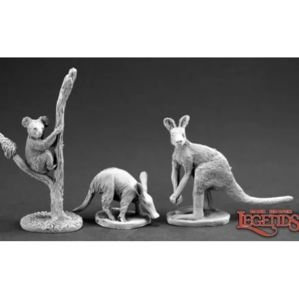 Store Animal Companions III (Aardvark, Kangaroo, Koala): Dark Heaven Legends RPR 03589 - Miniature Marvels: Airplane Models & Painted Dice Miniature