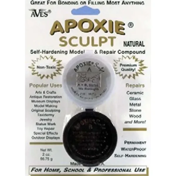 Apoxie Sculpt - 2 Part Modeling Compound (A & B) - 1/4 Pound, Natural - Miniature Marvels: Airplane Models & Painted Dice* Shop All