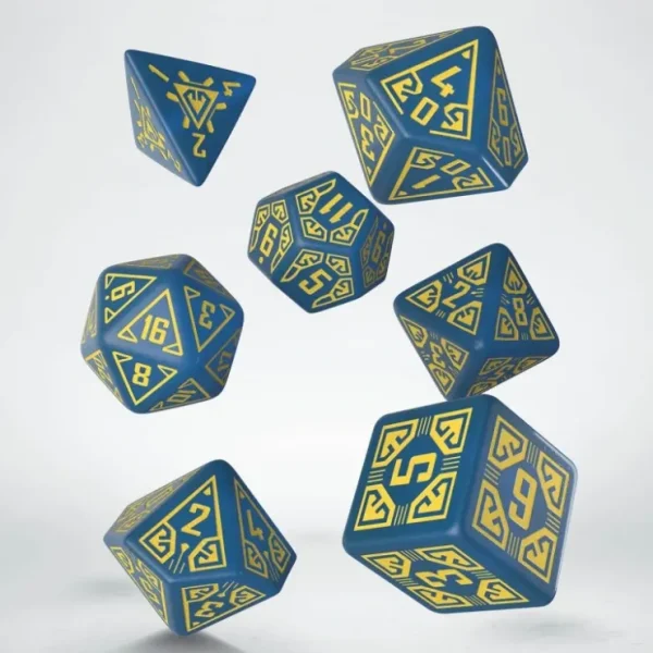 Best Sale Arcade Blue & Yellow Dice Set QWS SARC1E - Miniature Marvels: Airplane Models & Painted Dice Dice