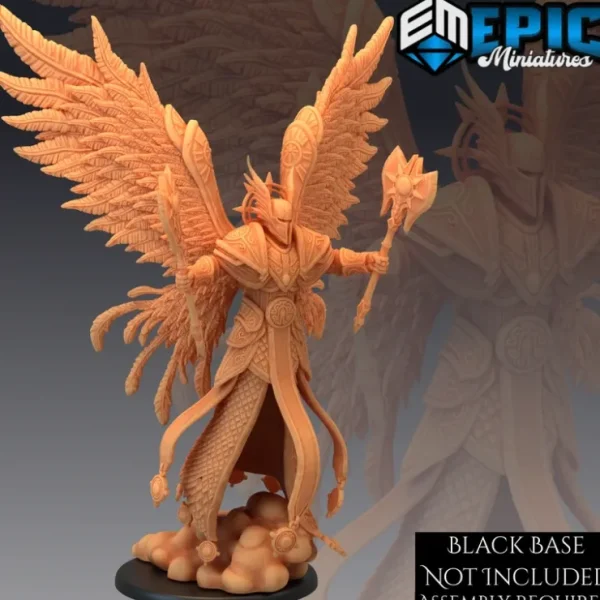 Hot Archangel With Axe - Miniature Marvels: Airplane Models & Painted Dice Miniature