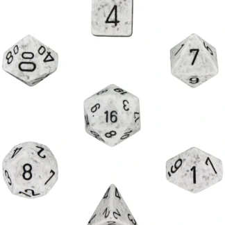 Hot Artic Camo: Speckled Polyhedral Dice Set (7's) Set CHX 25311 - Miniature Marvels: Airplane Models & Painted Dice Dice