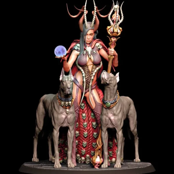Astarte with Dogs 75mm - Miniature Marvels: Airplane Models & Painted Dice* Shop All