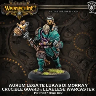 Shop Aurum Legate Lukas di Morray: Crucible Guard - Warcaster PIP 37012 - Miniature Marvels: Airplane Models & Painted Dice Miniature
