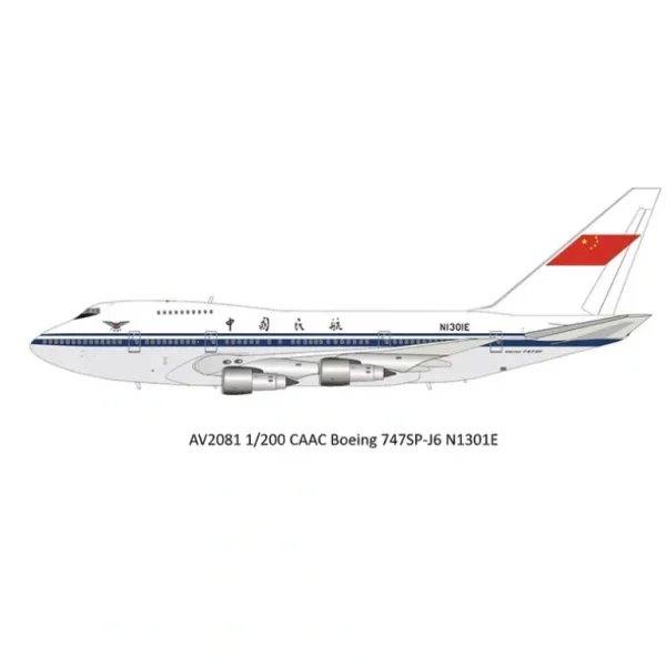 Aviation200 AV2081 1:200 CAAC Boeing 747SP-J6 - Miniature Marvels: Airplane Models & Painted Dice* Airplane Model