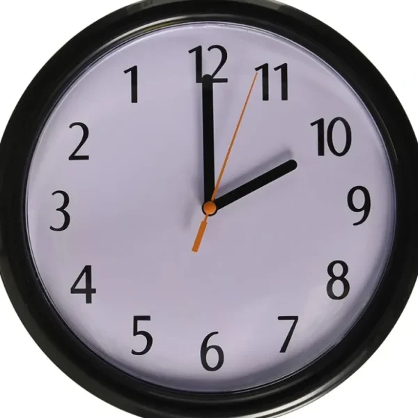 Flash Sale Backwards Wall Clock 9" Reverse Counter Clockwise Time - Gag Joke Prank Gift Toy - Miniature Marvels: Airplane Models & Painted Dice Egpull