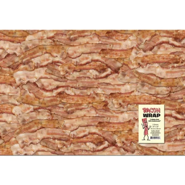 New BACON STRIPS Gift Wrap Wrapping Paper funny gag joke novelty - Archie McPhee - Miniature Marvels: Airplane Models & Painted Dice Egpull