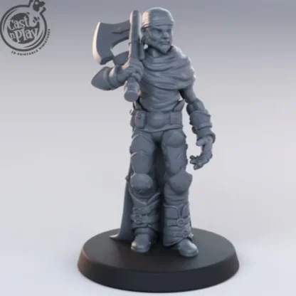 New Bandit Axe On Shoulder - Miniature Marvels: Airplane Models & Painted Dice Miniature