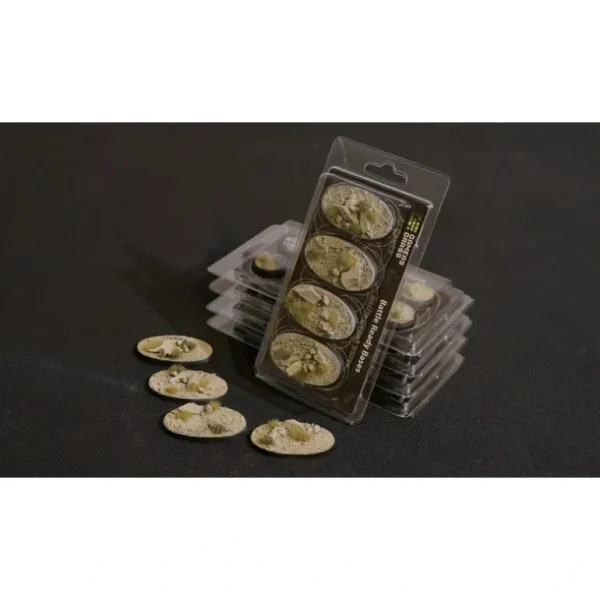 Battle Ready Bases - Arid Steppe: Oval 60mm (x4) LTG GSG-GGB-ASO60 - Miniature Marvels: Airplane Models & Painted Dice* Shop All