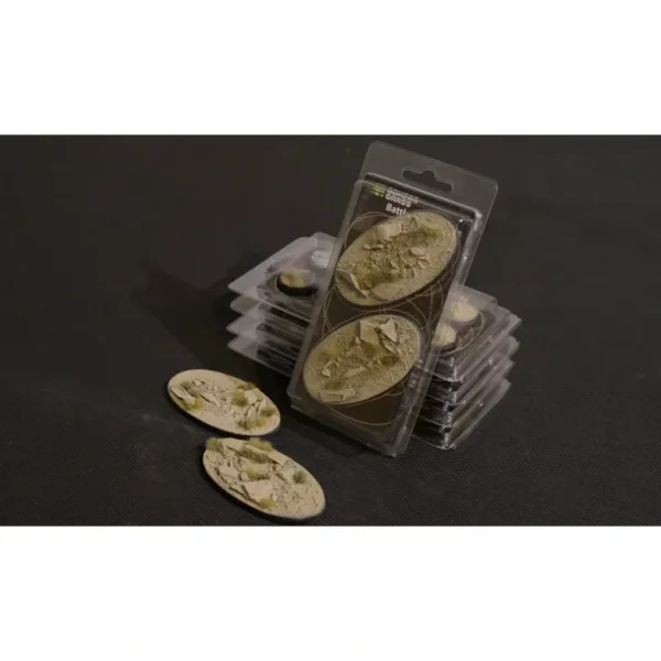 Battle Ready Bases - Arid Steppe: Oval 90mm (x2) LTG GSG-GGB-ASO90 - Miniature Marvels: Airplane Models & Painted Dice* Shop All