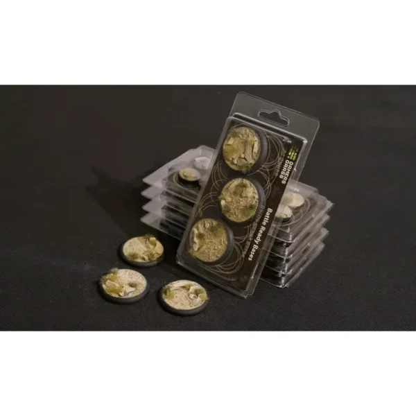 Battle Ready Bases - Arid Steppe: Round Lip 50mm (x3) LTG GSG-GGB-ASRL50 - Miniature Marvels: Airplane Models & Painted Dice* Shop All