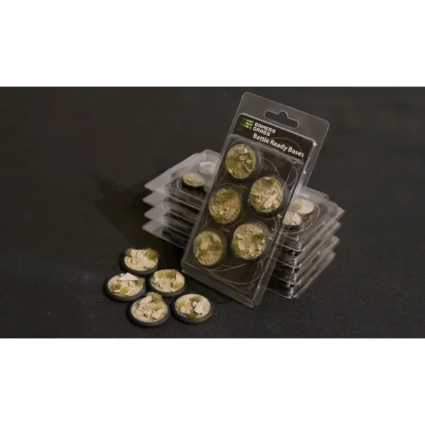 Battle Ready Bases - Arid Steppe: Round Lip 40mm (x5) LTG GSG-GGB-ASRL40 - Miniature Marvels: Airplane Models & Painted Dice* Shop All