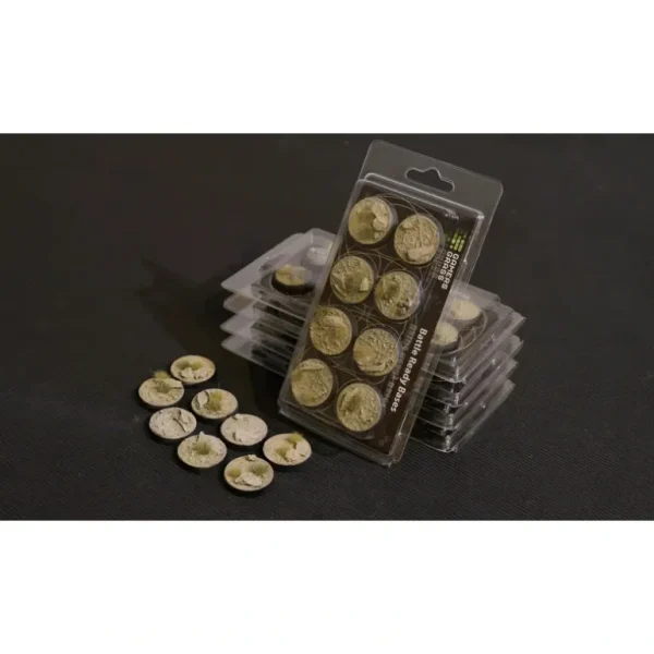 Battle Ready Bases - Arid Steppe: Round 32mm (x8) LTG GSG-GGB-ASR32 - Miniature Marvels: Airplane Models & Painted Dice* Shop All