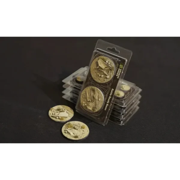Battle Ready Bases - Arid Steppe: Round 60mm (x2) LTG GSG-GGB-ASR60 - Miniature Marvels: Airplane Models & Painted Dice* Shop All