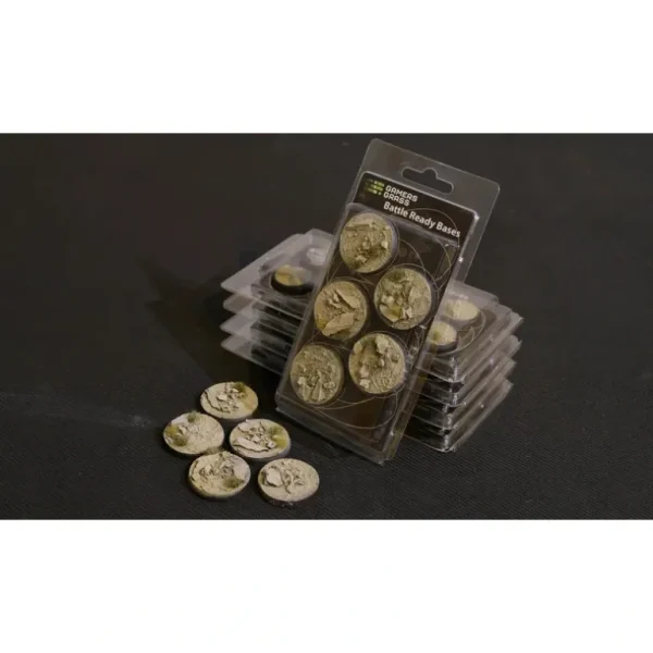 Battle Ready Bases - Arid Steppe: Round 40mm (x5) LTG GSG-GGB-ASR40 - Miniature Marvels: Airplane Models & Painted Dice* Shop All