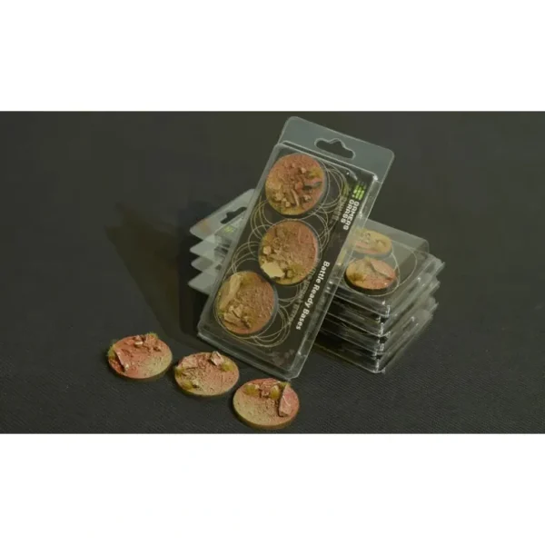 Battle Ready Bases - Badlands: Round 50mm (x3) LTG GSG-GGB-BLR50 - Miniature Marvels: Airplane Models & Painted Dice* Shop All