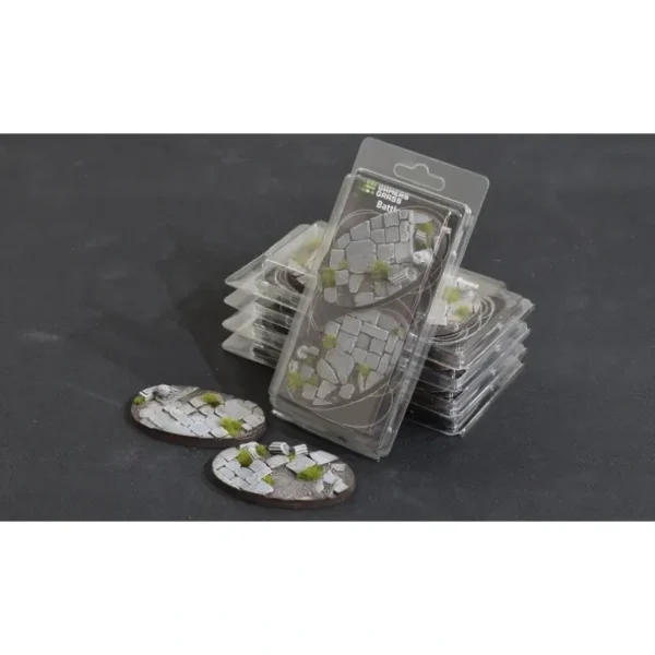 Battle Ready Bases - Temple: Oval 90mm (x2) LTG GSG-GGB-TO90 - Miniature Marvels: Airplane Models & Painted Dice* Shop All
