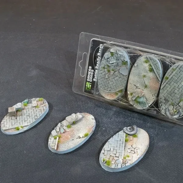 Battle Ready Bases - Urban Warfare: Oval 75mm (x3) LTG GSG-GGB-UWO75 - Miniature Marvels: Airplane Models & Painted Dice* Shop All
